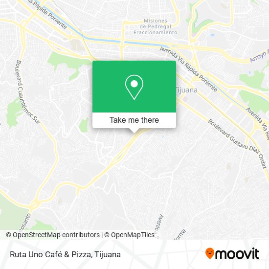 Mapa de Ruta Uno Café & Pizza