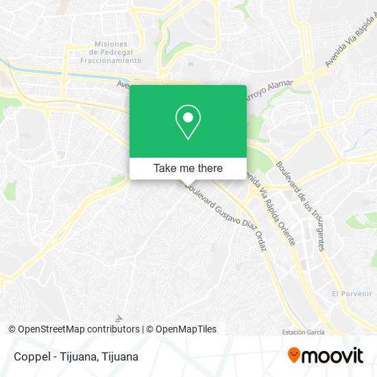 Coppel - Tijuana map