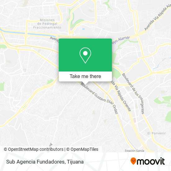 Sub Agencia Fundadores map