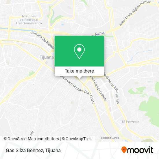 Gas Silza Benítez map