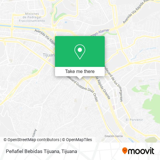 Peñafiel Bebidas Tijuana map