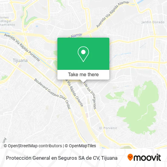Mapa de Protección General en Seguros SA de CV