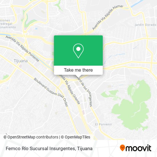 Mapa de Femco Río Sucursal Insurgentes