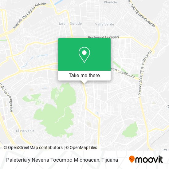 Paletería y Neveria Tocumbo Michoacan map