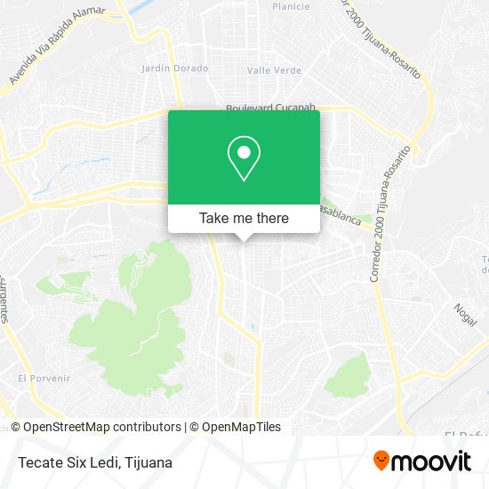 Tecate Six Ledi map