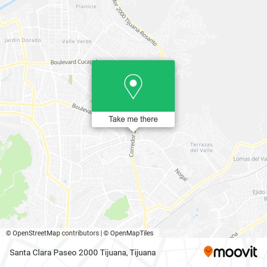 Santa Clara Paseo 2000 Tijuana map