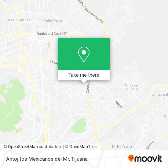 Antojitos Mexicanos del Mr map