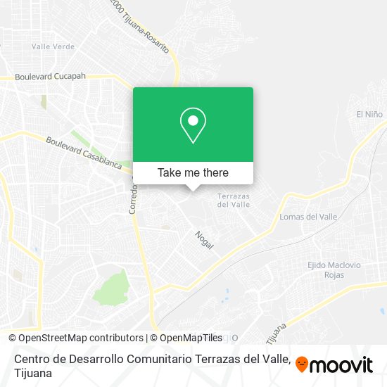 Mapa de Centro de Desarrollo Comunitario Terrazas del Valle