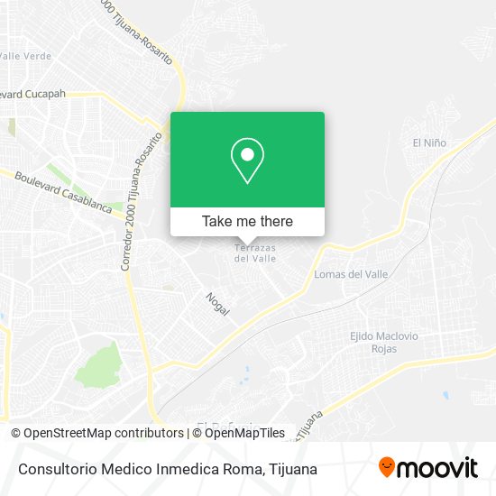 Mapa de Consultorio Medico Inmedica Roma