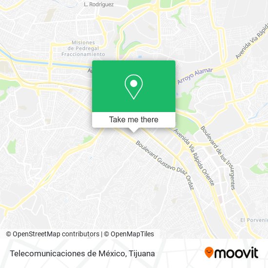 Telecomunicaciones de México map