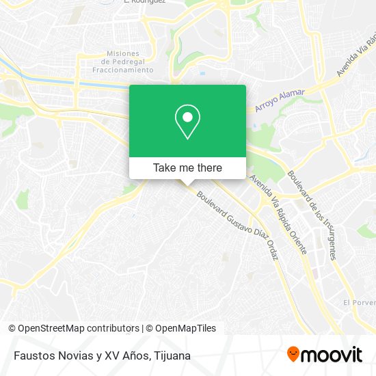 Faustos Novias y XV Años map