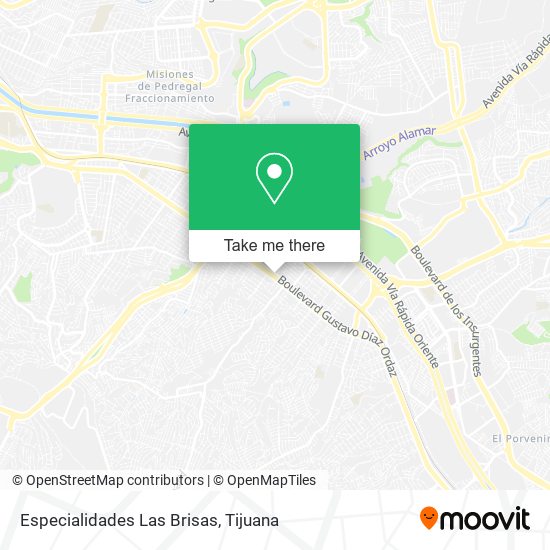 Especialidades Las Brisas map