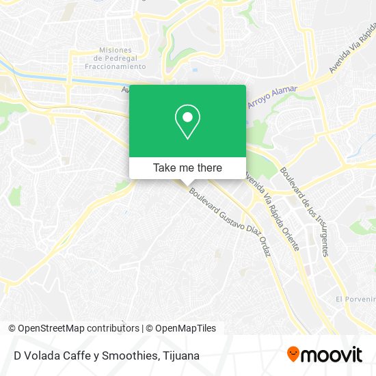 D Volada Caffe y Smoothies map