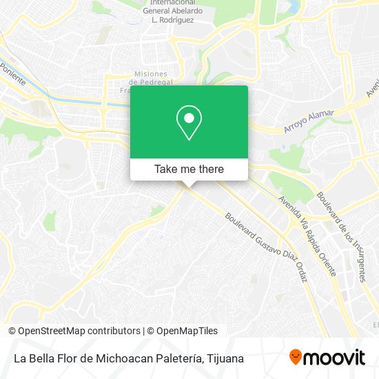 La Bella Flor de Michoacan Paletería map