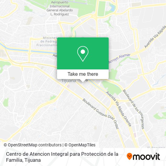 Mapa de Centro de Atencion Integral para Protección de la Familia