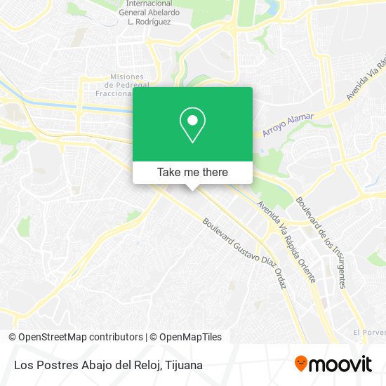 Mapa de Los Postres Abajo del Reloj