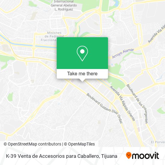 K-39 Venta de Accesorios para Caballero map