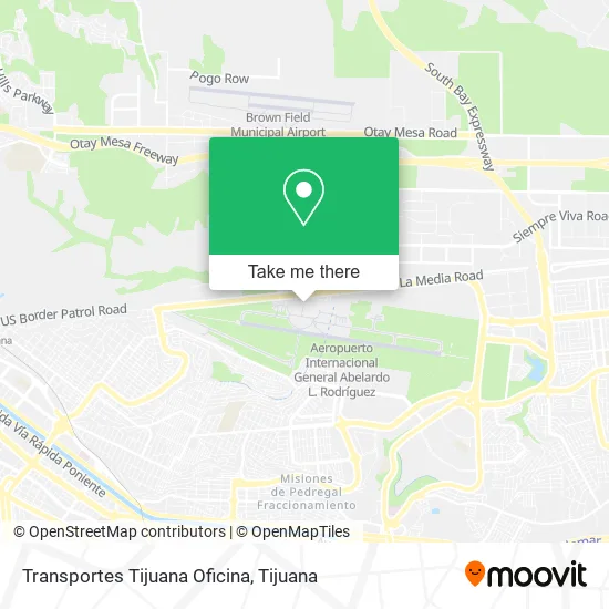 Mapa de Transportes Tijuana Oficina
