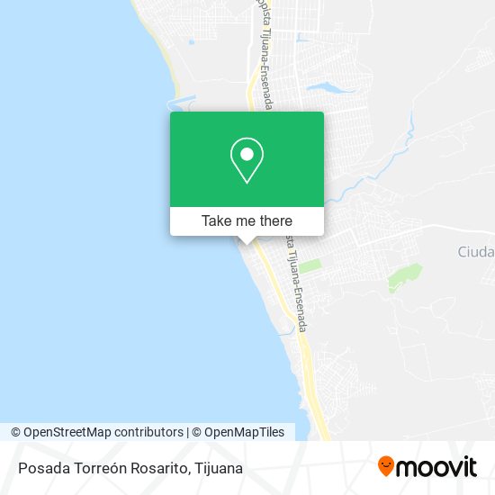Posada Torreón Rosarito map