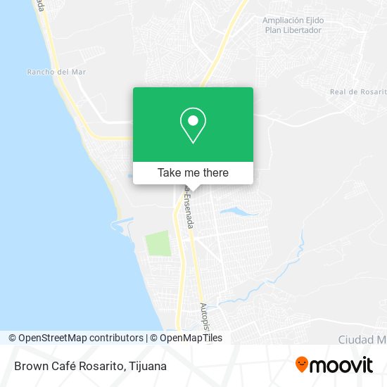 Mapa de Brown Café Rosarito