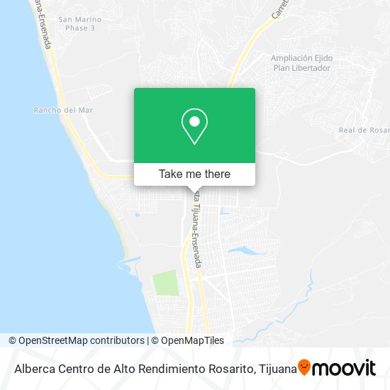 Alberca Centro de Alto Rendimiento Rosarito map