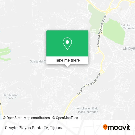 Cecyte Playas Santa Fe map