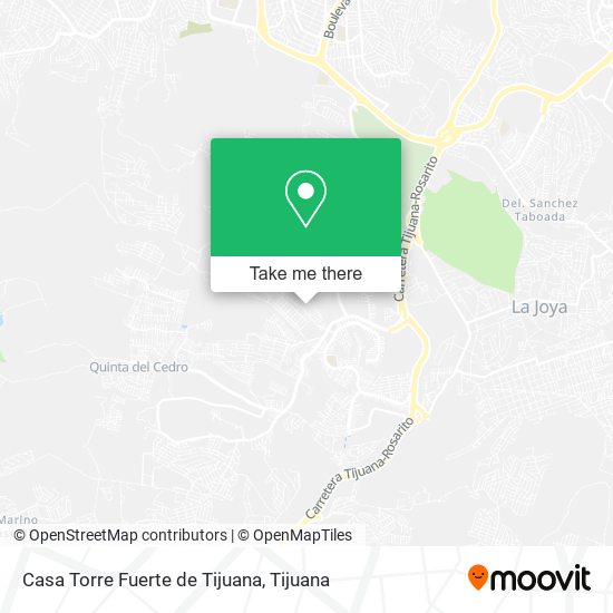Mapa de Casa Torre Fuerte de Tijuana