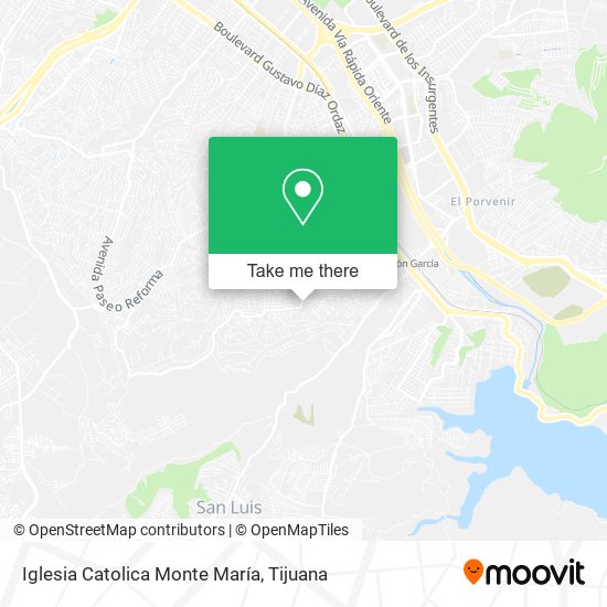 Mapa de Iglesia Catolica Monte María