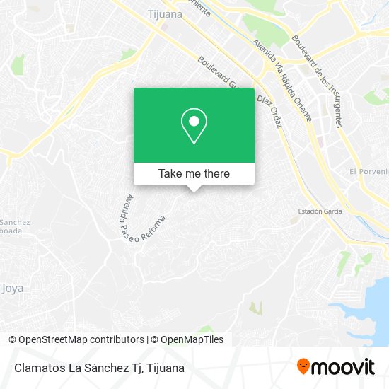 Clamatos La Sánchez Tj map