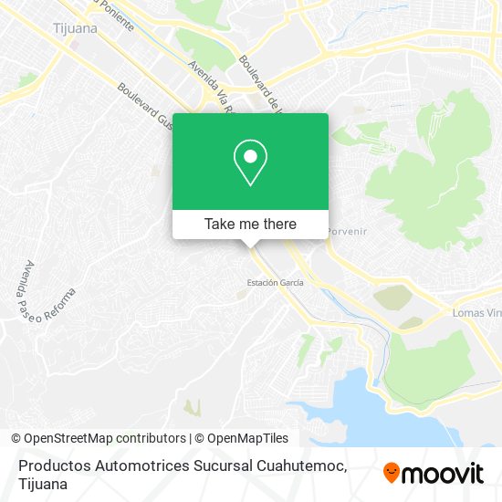 Productos Automotrices Sucursal Cuahutemoc map