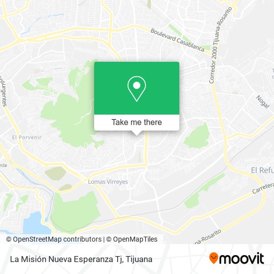 Mapa de La Misión Nueva Esperanza Tj