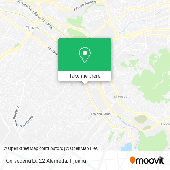 Cervecería La 22 Alameda map