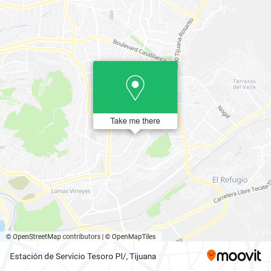 Mapa de Estación de Servicio Tesoro Pl/