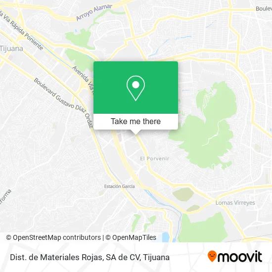 Dist. de Materiales Rojas, SA de CV map