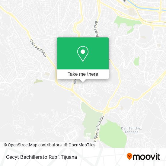 Mapa de Cecyt Bachillerato Rubí