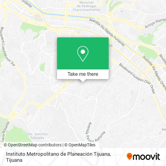 Instituto Metropolitano de Planeación Tijuana map