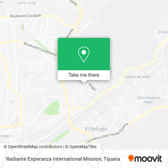 Radiante Esperanza International Mission map