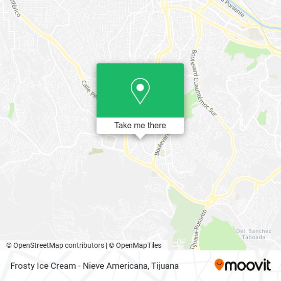 Mapa de Frosty Ice Cream - Nieve Americana