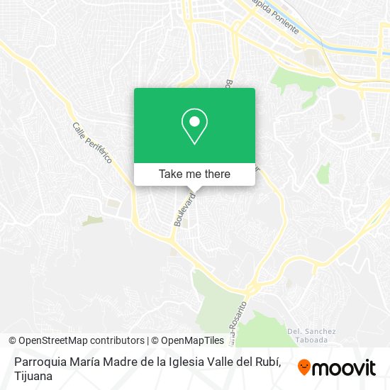 Parroquia María Madre de la Iglesia Valle del Rubí map