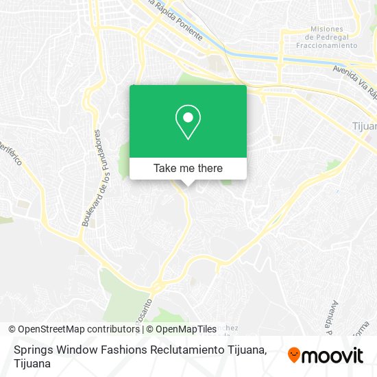 Mapa de Springs Window Fashions Reclutamiento Tijuana