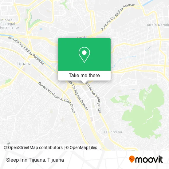 Sleep Inn Tijuana map