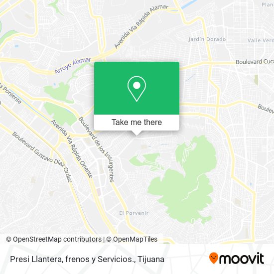 Presi Llantera, frenos y Servicios. map