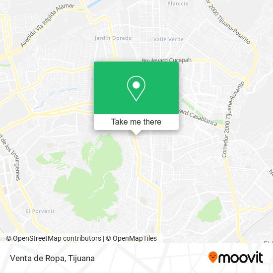 Mapa de Venta de Ropa