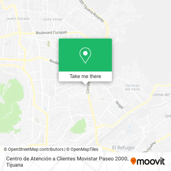 Mapa de Centro de Atención a Clientes Movistar Paseo 2000