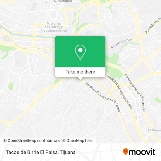 Mapa de Tacos de Birria El Paisa