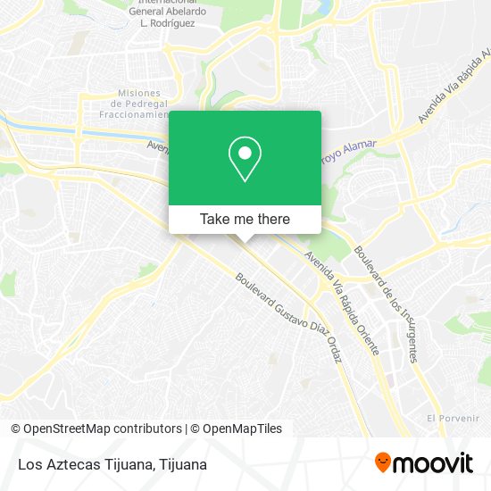 Los Aztecas Tijuana map