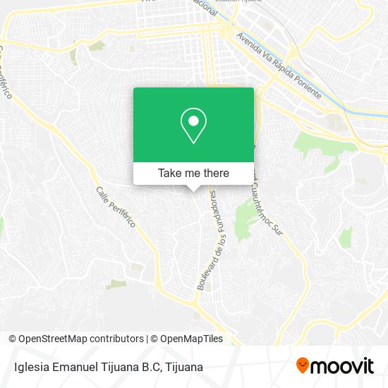 Iglesia Emanuel Tijuana B.C map