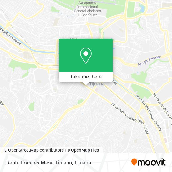 Renta Locales Mesa Tijuana map