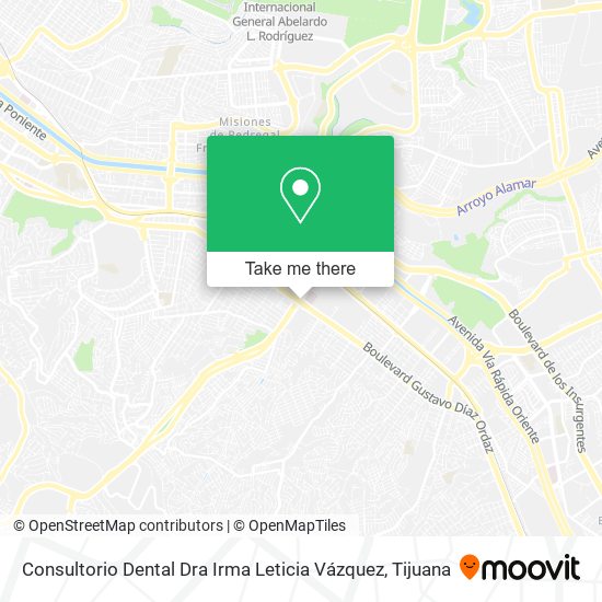 Mapa de Consultorio Dental Dra Irma Leticia Vázquez