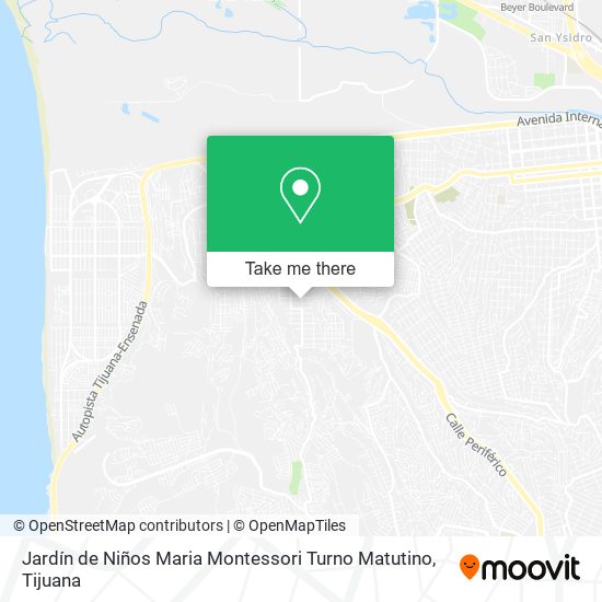 Mapa de Jardín de Niños Maria Montessori Turno Matutino
